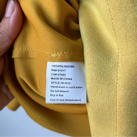 Anthropology Solitaire Mustard Yellow Suede Blazer - Picture 7 of 7
